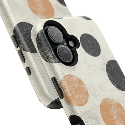 Vintage Polka Dot MagSafe iPhone Case - Retro Abstract Protective Cover