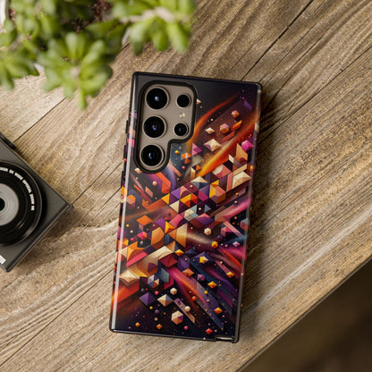 Vibrant Geometric Case | Futuristic Cosmic Art