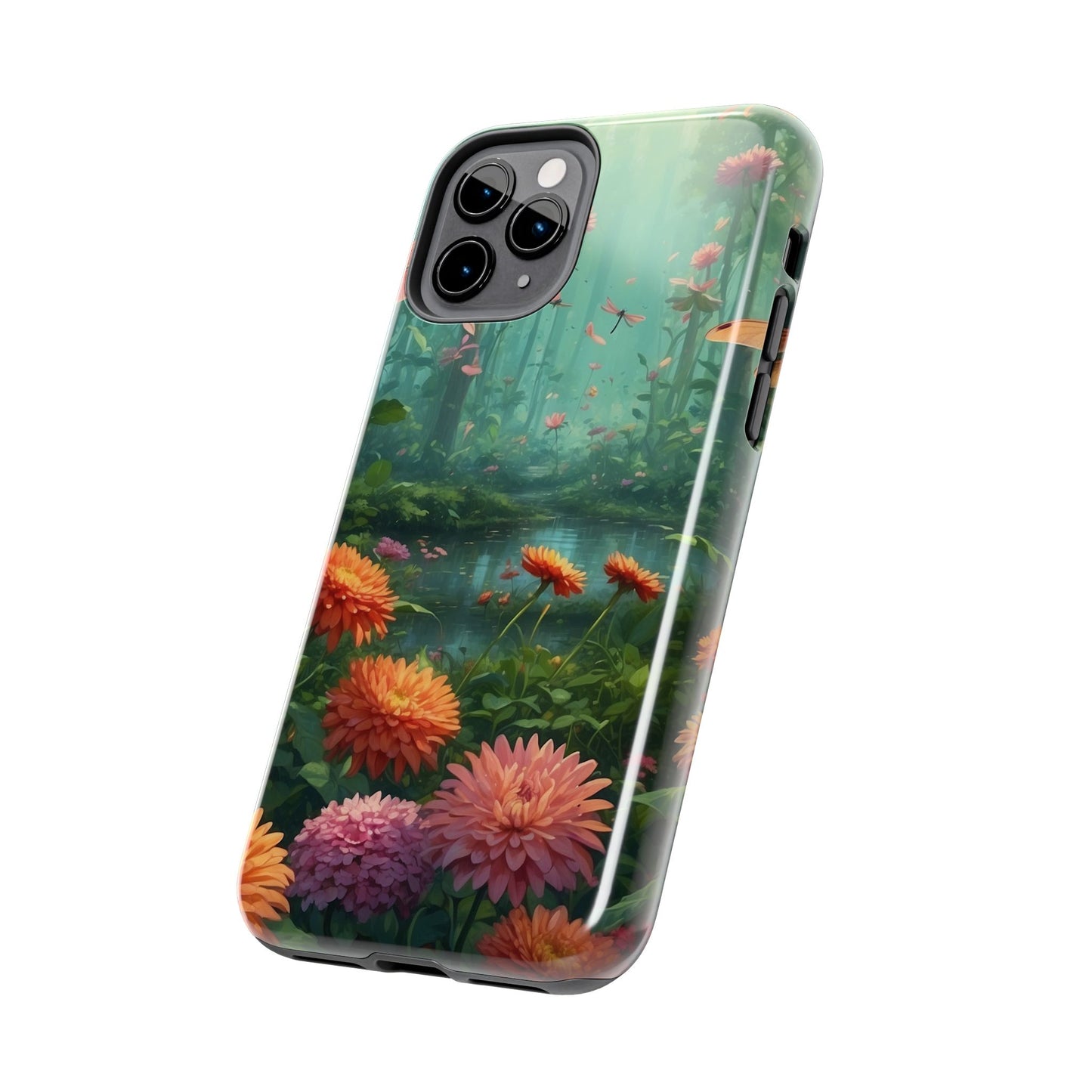 Enchanted Forest Dragonflies & Blossoms – iPhone Series Case