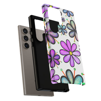 Whimsical Lavender Floral Samsung Galaxy Case – Ultra-Slim, High-Gloss Finish