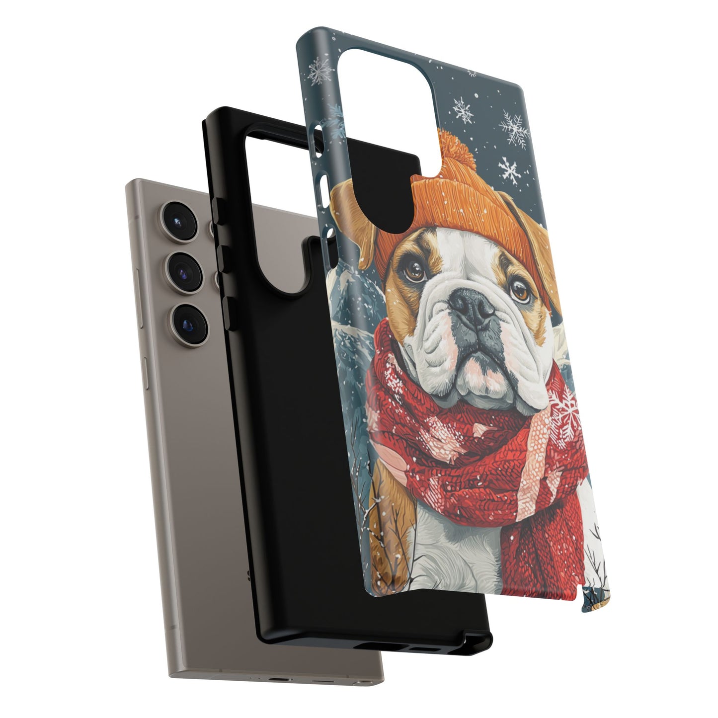 Cozy French Bulldog Samsung Galaxy Case – Rustic Fireplace Protective Cover