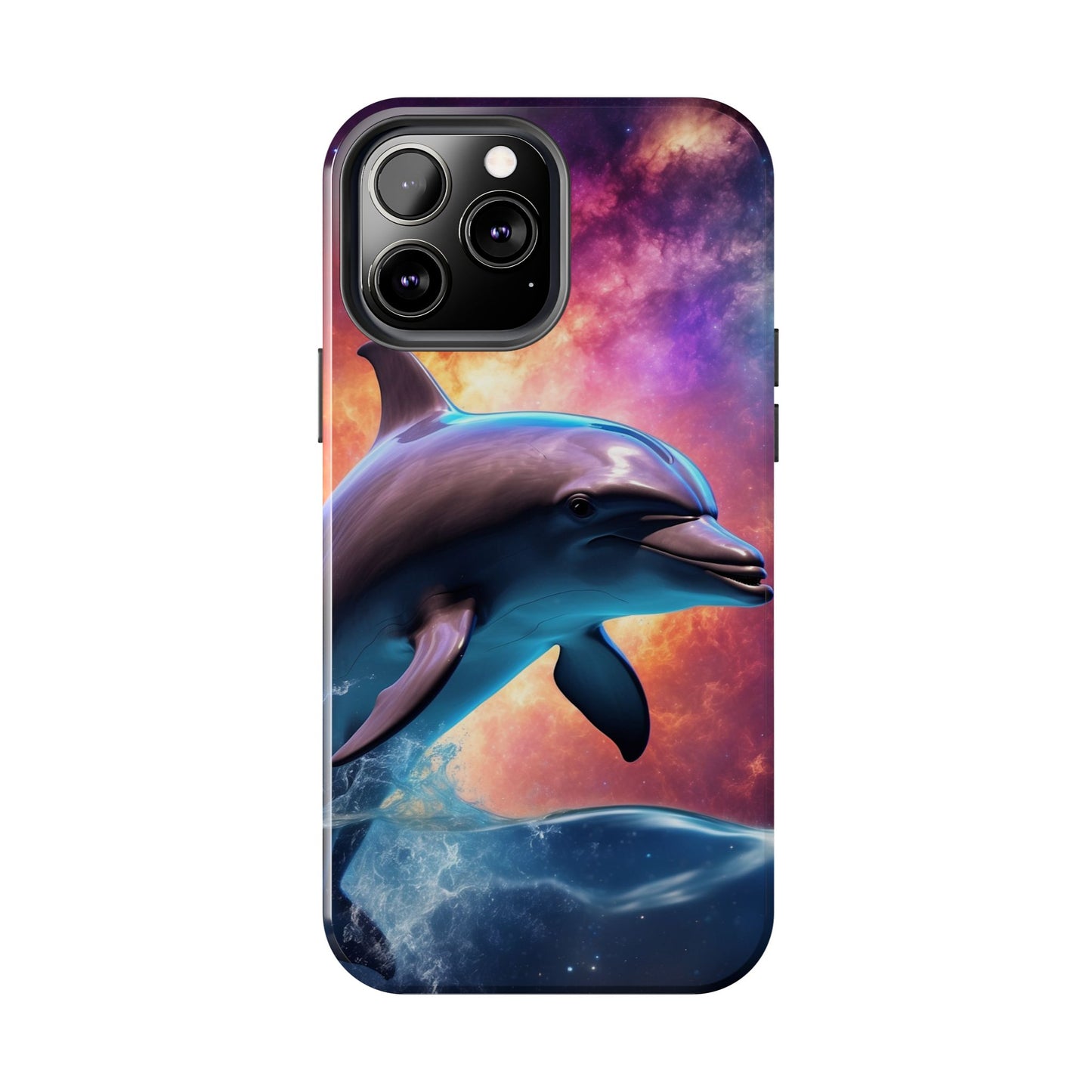 Cosmic Dolphin Galaxy Art - iPhone Case