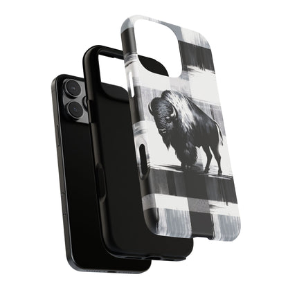 Black White Buffalo Plaid Phone Case!