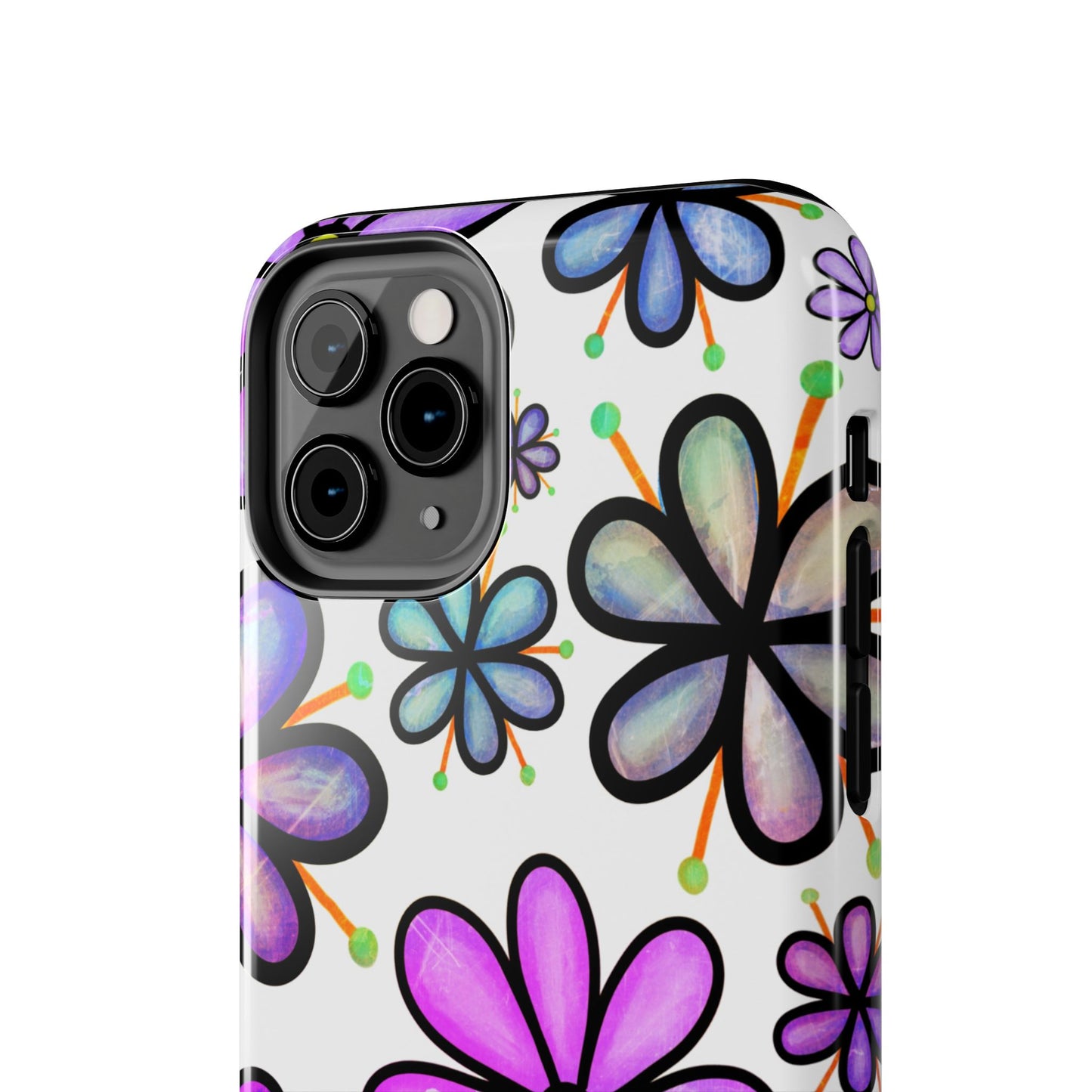 Whimsical Lavender Floral iPhone Case – Ultra-Slim, High-Gloss Finish