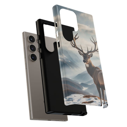 Alpine Majesty: Stag in Snow – Samsung Galaxy Case