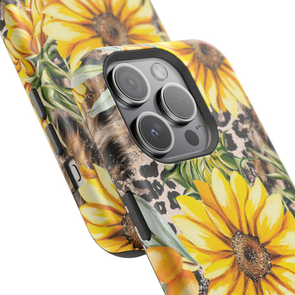 Leopard Sunflower Chic - MagSafe  iPhone Series Case