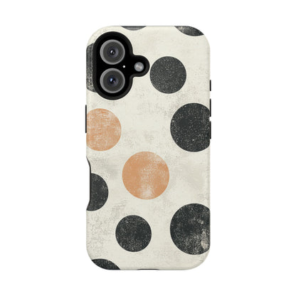 Vintage Polka Dot MagSafe iPhone Case - Retro Abstract Protective Cover