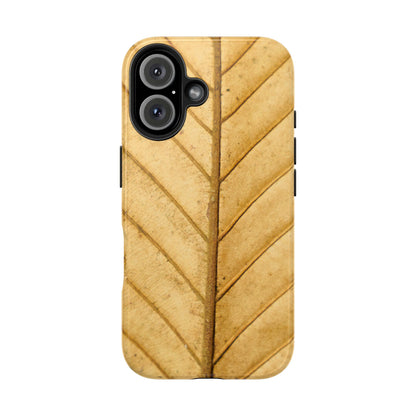 Golden Leaf Texture iPhone Case – Minimal Nature Design