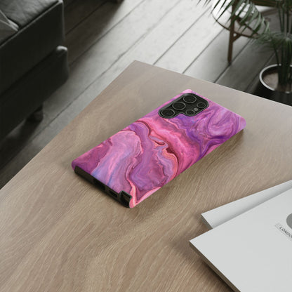 Lavender Dreamscape – Samsung Galaxy Case with Purple & Pink Marble Art