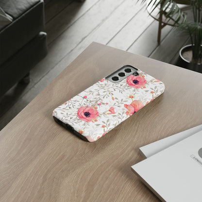 Pink Floral Watercolor Samsung Galaxy Case – Elegant Blossom Design