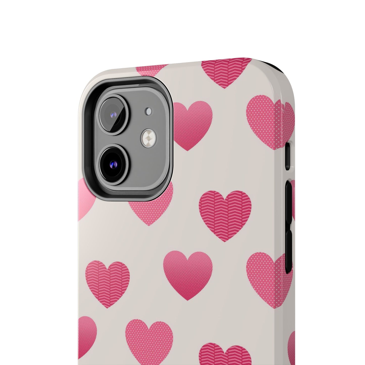 Textured Hearts iPhone Case