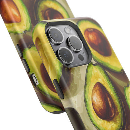 Realistic Avocado MagSafe iPhone Case – Detailed Green Fruit Design, Shockproof Protection