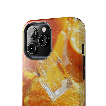 Citrus Orange Splash iPhone Case – Dual-Layer Tough Protection, Vibrant Summer Design