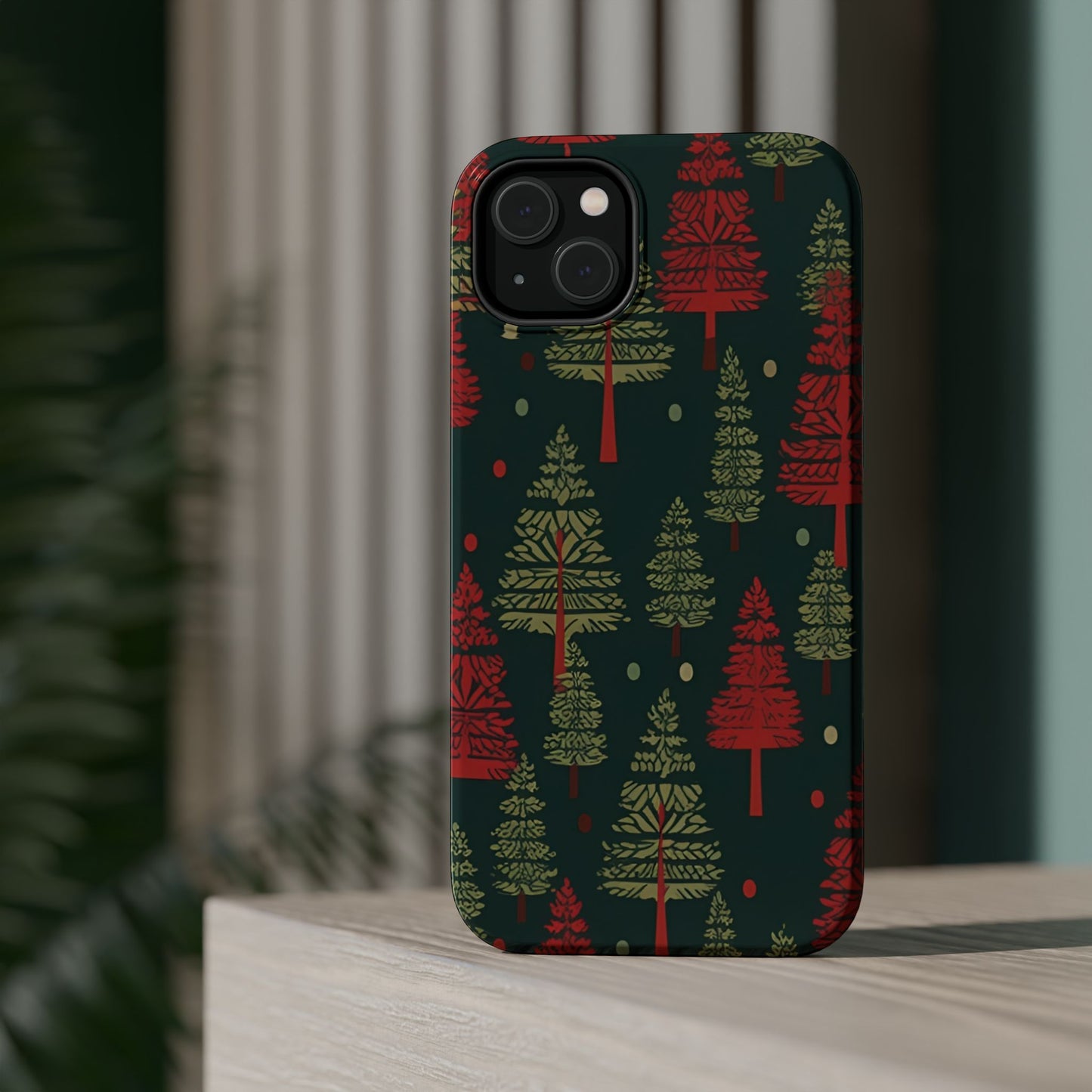 Retro Christmas Trees Pattern -  MagSafe iPhone Series Case