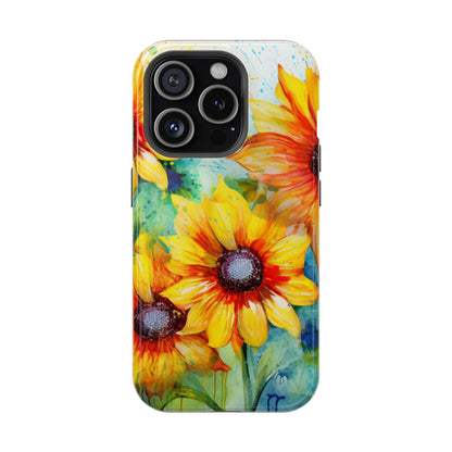 Watercolor Sunflower Splash - MagSafe iPhone Series Case