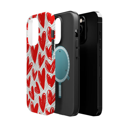 MagSafe Case: Whimsical Heart Doodle