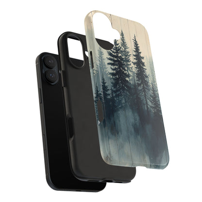 Misty Forest Wood iPhone Case - Nature-Inspired Protective Cover