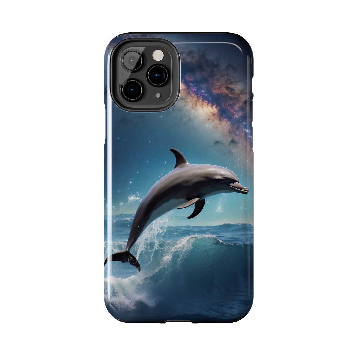 Dolphin Galaxy Splash - iPhone Case