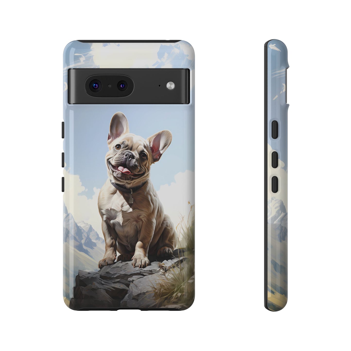 Frenchie iPhone Samsung Galaxy Phone Case! French Bull Dog Standing Proudly. Extremely Tough & Durable With Dual Layer Protection.