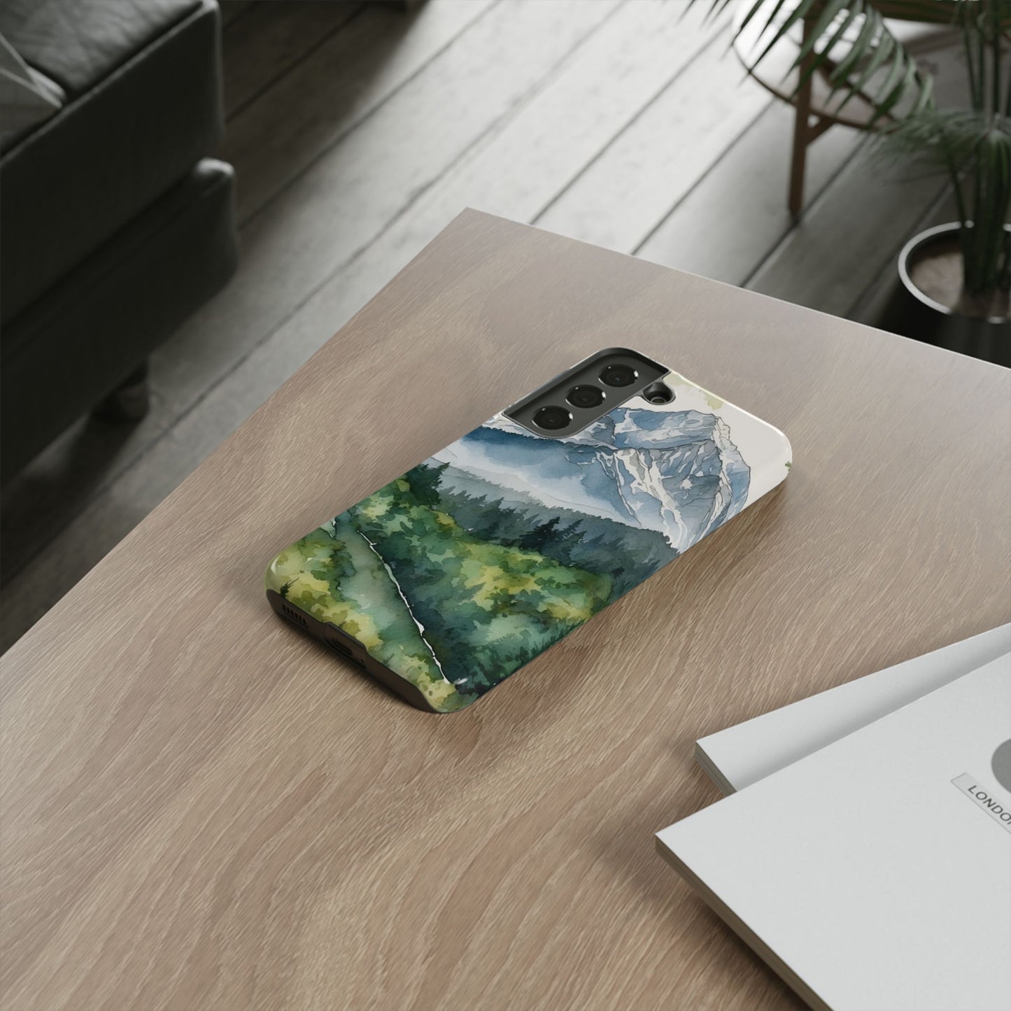 Watercolor Alpine Mountainscape - Samsung Galaxy Case