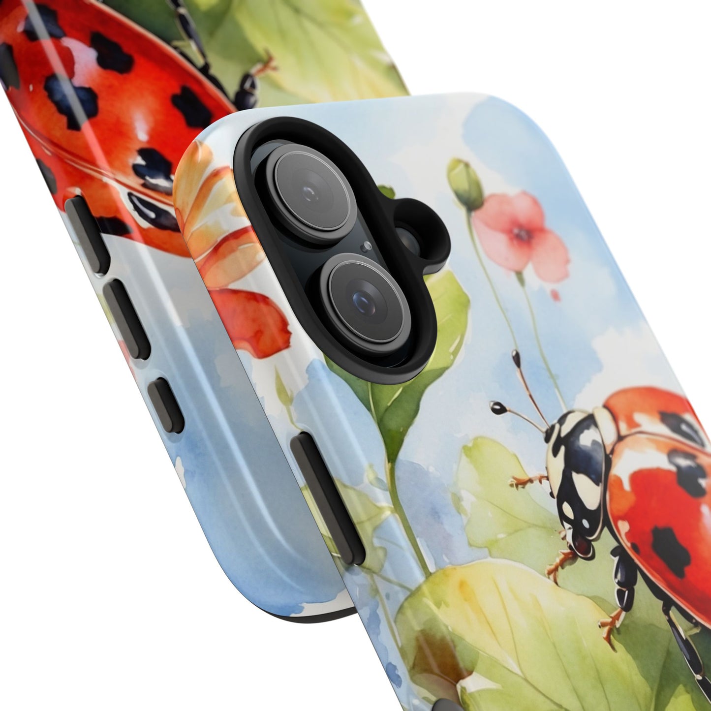 Watercolor Ladybug & Poppy Fields - iPhone Series Case