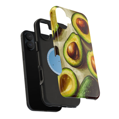 Realistic Avocado MagSafe iPhone Case – Detailed Green Fruit Design, Shockproof Protection