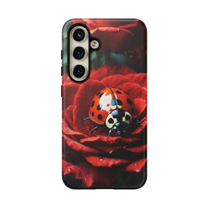 Elegant Rose & Ladybug Charm - Samsung Galaxy Case