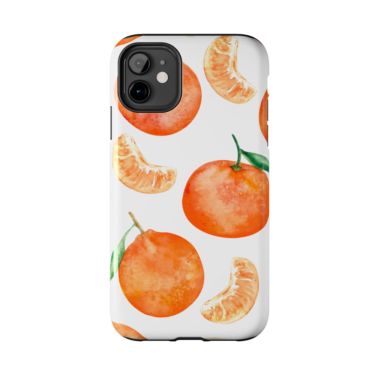 Tangerine Dreams Tough iPhone Case – Watercolor Orange Design, Shockproof Dual Protection - BOGO Cases