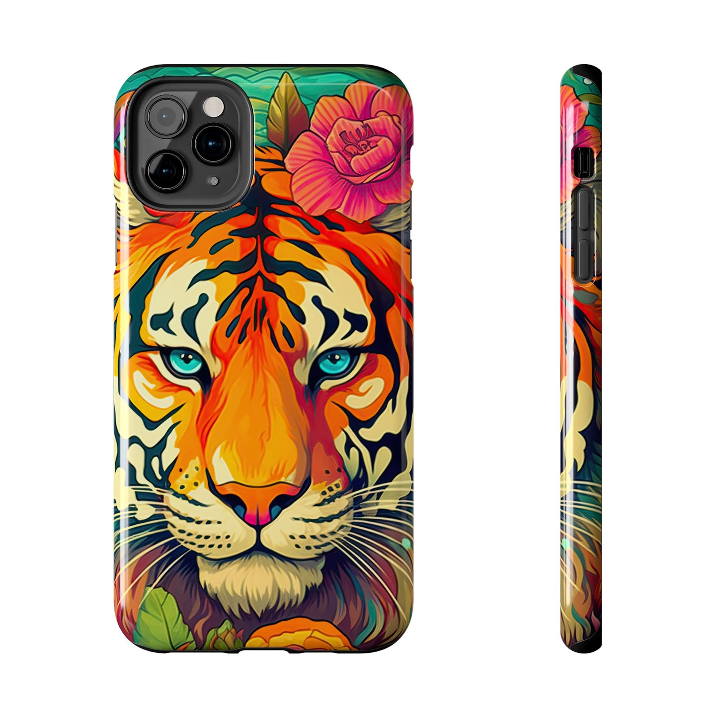 Fierce Rainbow Tiger Art - iPhone Series Case