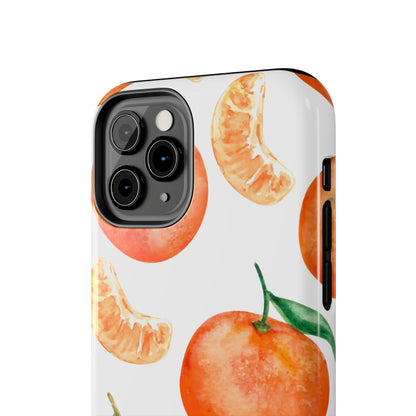 Tangerine Dreams Tough iPhone Case – Watercolor Orange Design, Shockproof Dual Protection - BOGO Cases