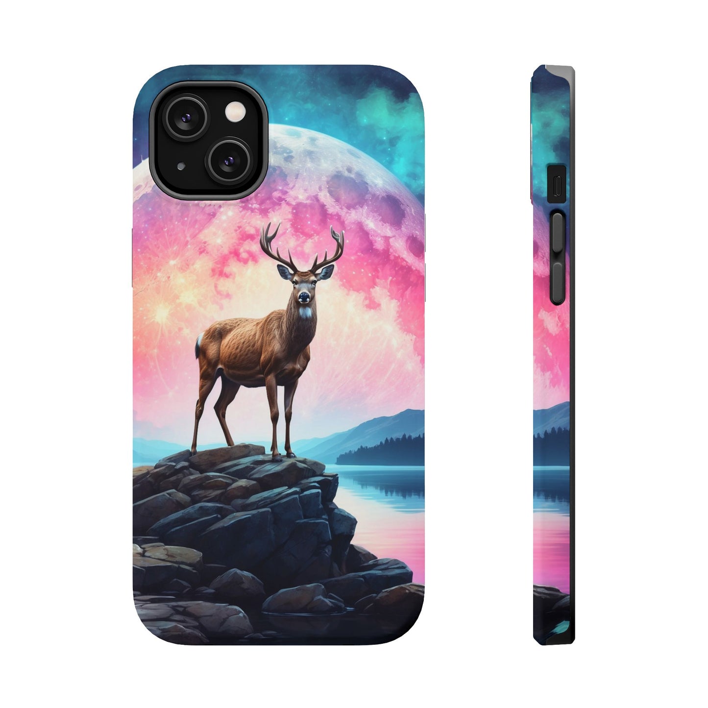 Vibrant Stag in Bloom – MagSafe iPhone Case