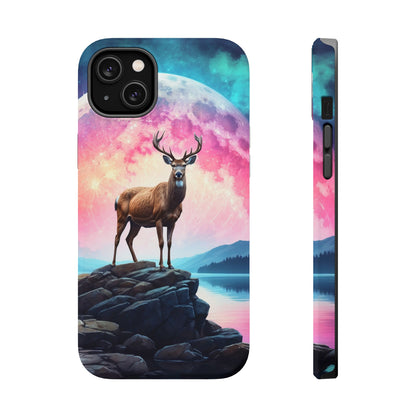 Vibrant Stag in Bloom – MagSafe iPhone Case