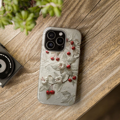 Unleash Your Inner Goddess With Our Athenian Elegance Cherry Marble Phone Case | A Blend of Classic Art and Modern Tech | Cute Cherries | Stone