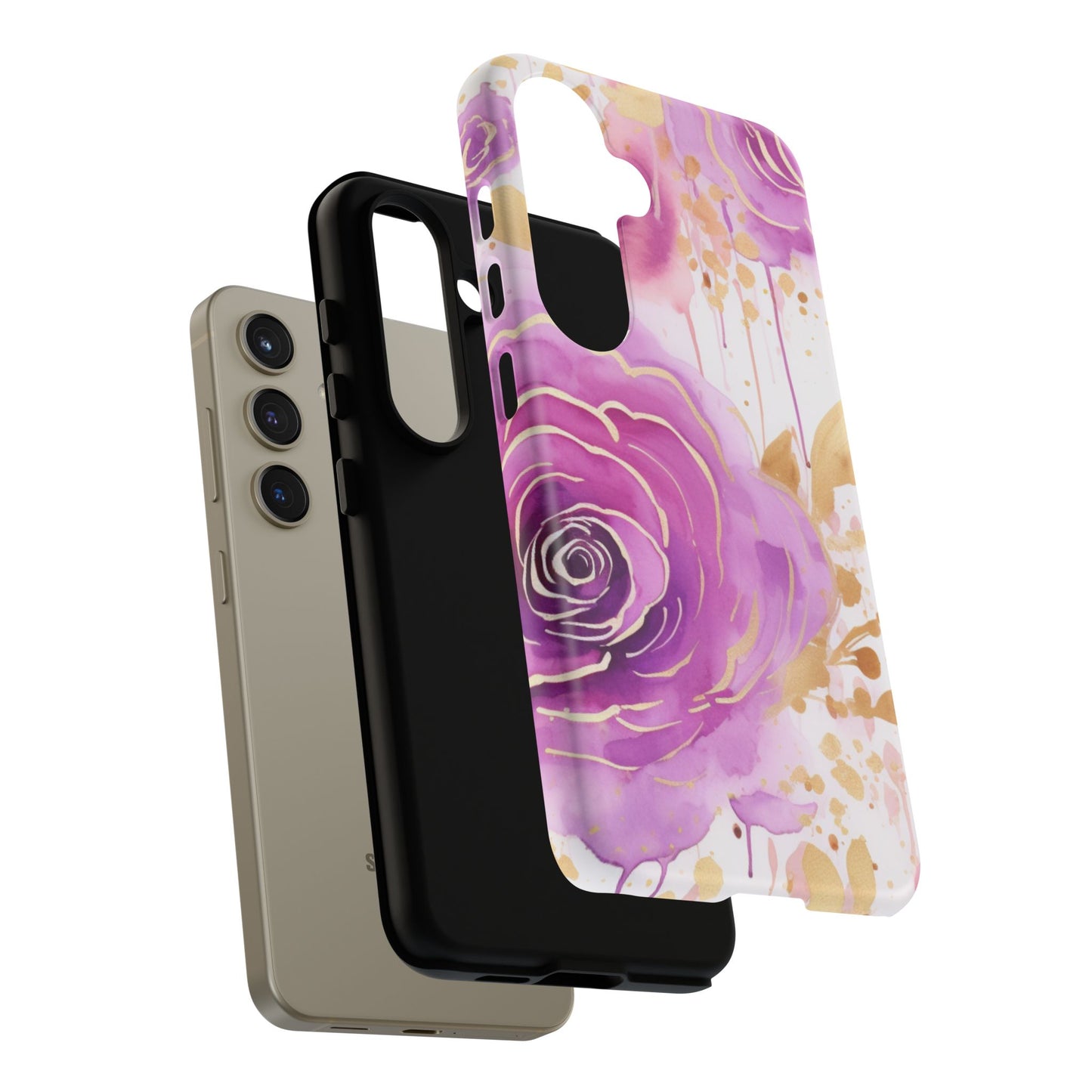 Radiant Purple & Gold Floral - Samsung Galaxy Series Case