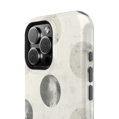 Vintage Polka Dot MagSafe iPhone Case - Neutral Retro Protective Cover