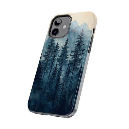 Misty Forest iPhone Case - Nature-Inspired Mountain Scene Protective Cover