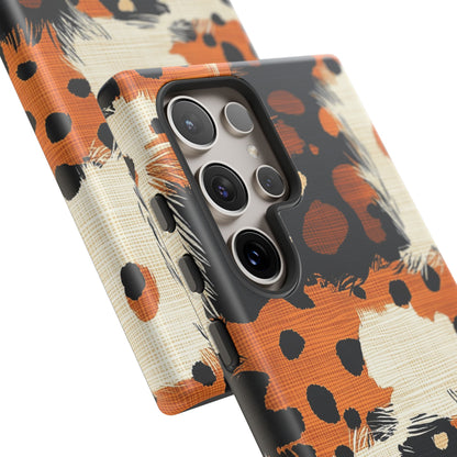 Cheetah Plaid Samsung Case – Brown & Black Pattern