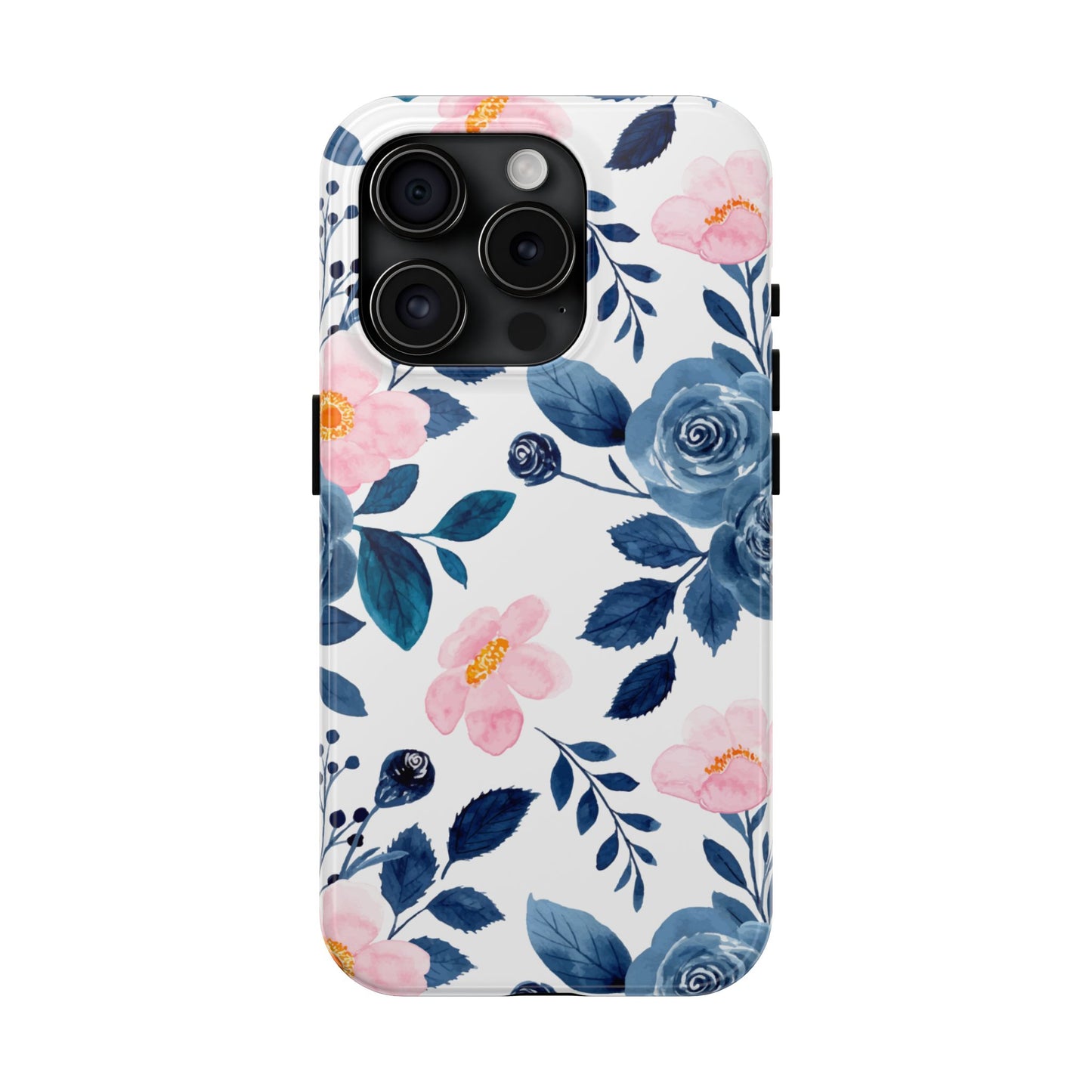 Pastel Garden Charm – iPhone Series Case with Watercolor Flowers