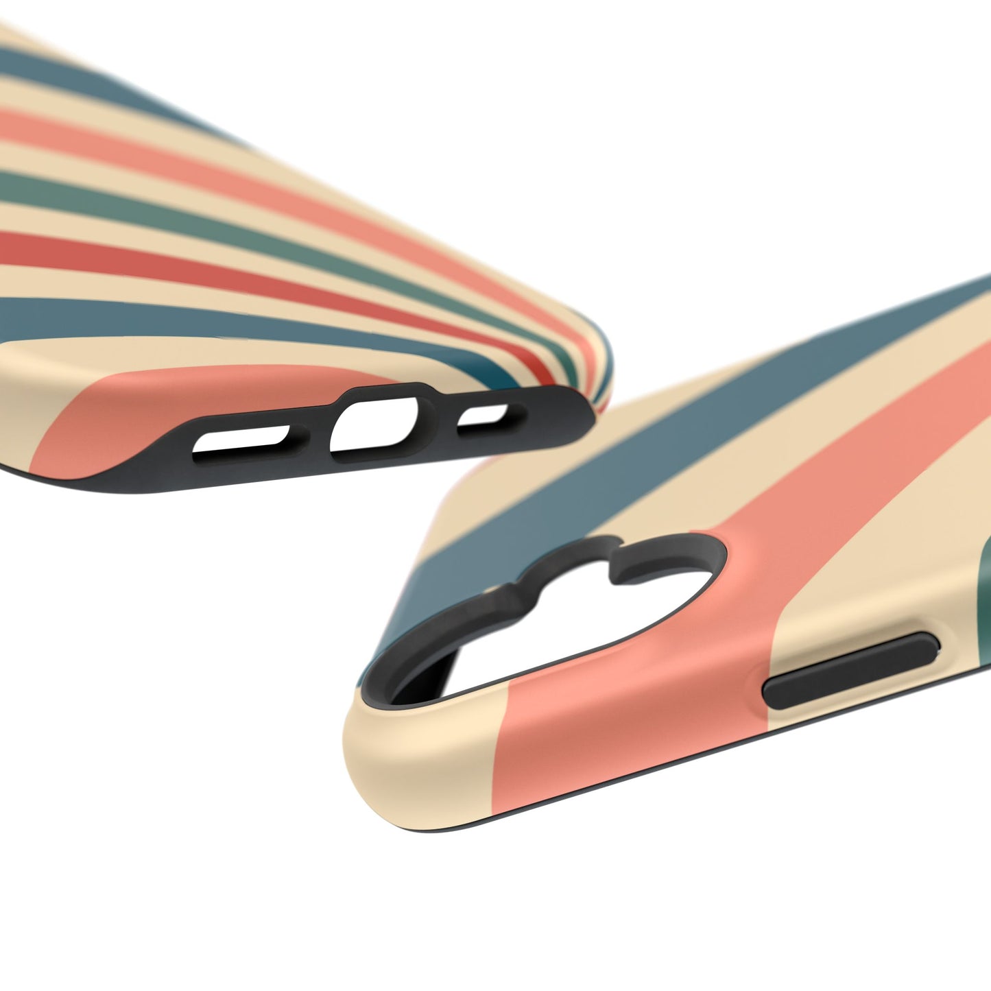 Retro Sunburst Swirl MagSafe iPhone Case – Dual-Layer Protection with Bold 70s Vibes