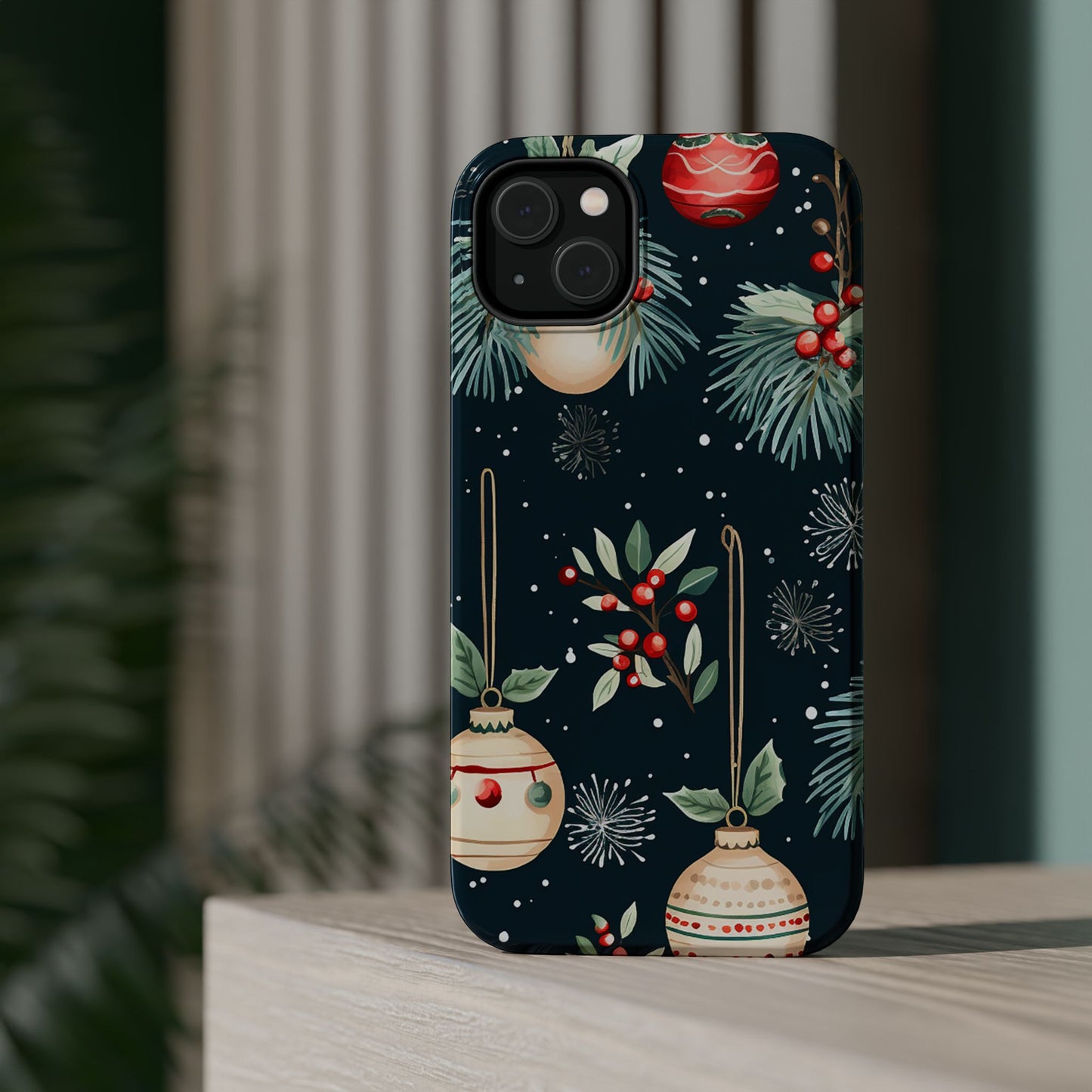 Elegant Christmas Ornaments and Pine - MagSafe iPhone Series Case