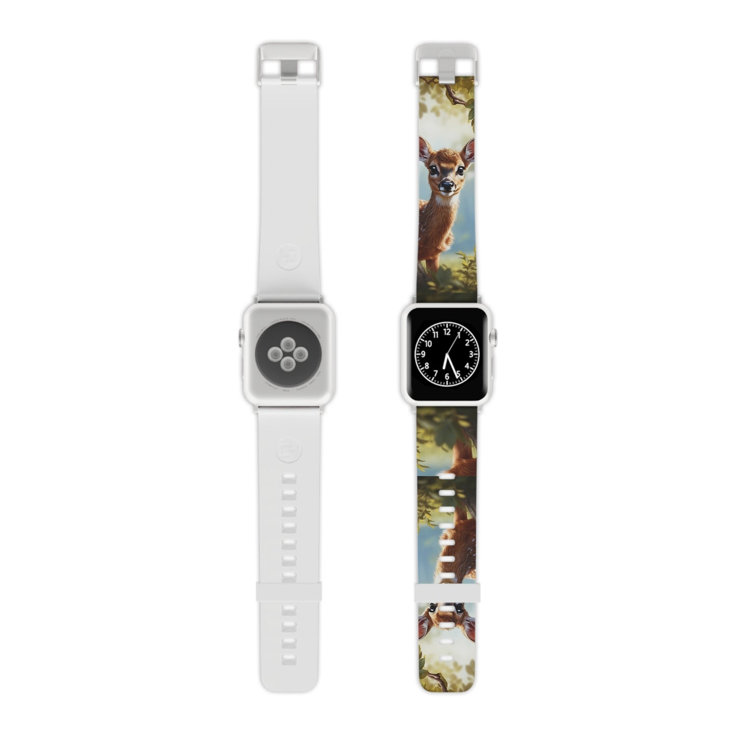 Whimsical Fawn in a Sunlit Forest Apple Watch Band