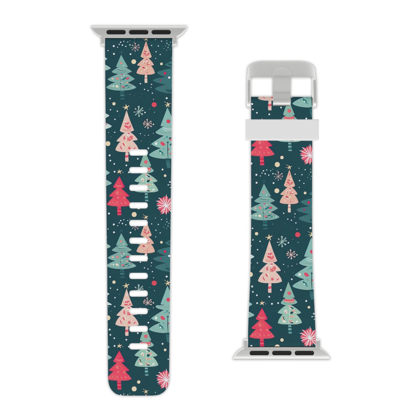 Whimsical Christmas Trees Apple Watch Band