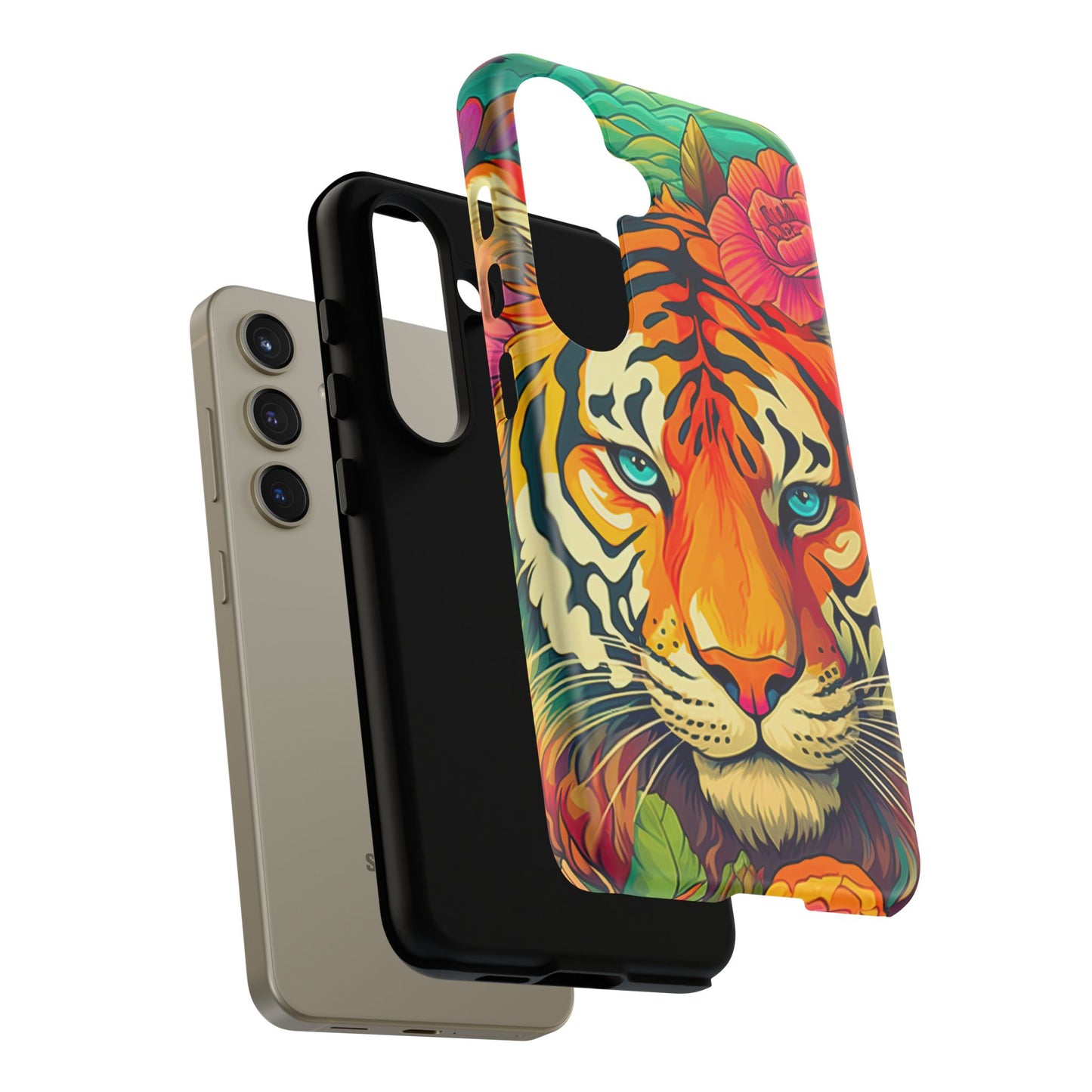 Fierce Rainbow Tiger Art - Samsung Galaxy Case