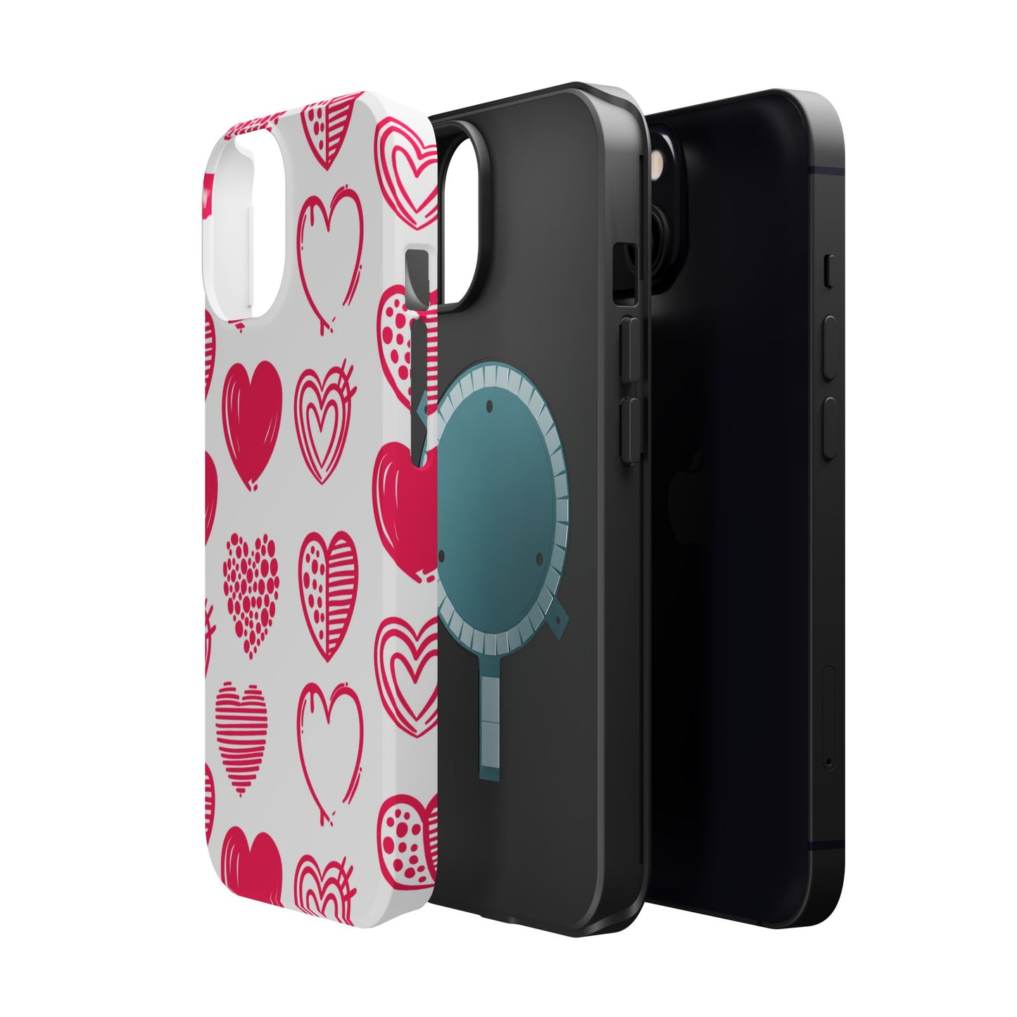 Funky Pink Hearts – MagSafe iPhone Case