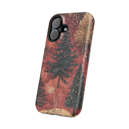 Rustic Red Winter Forest - MagSafe iPhone Series Case