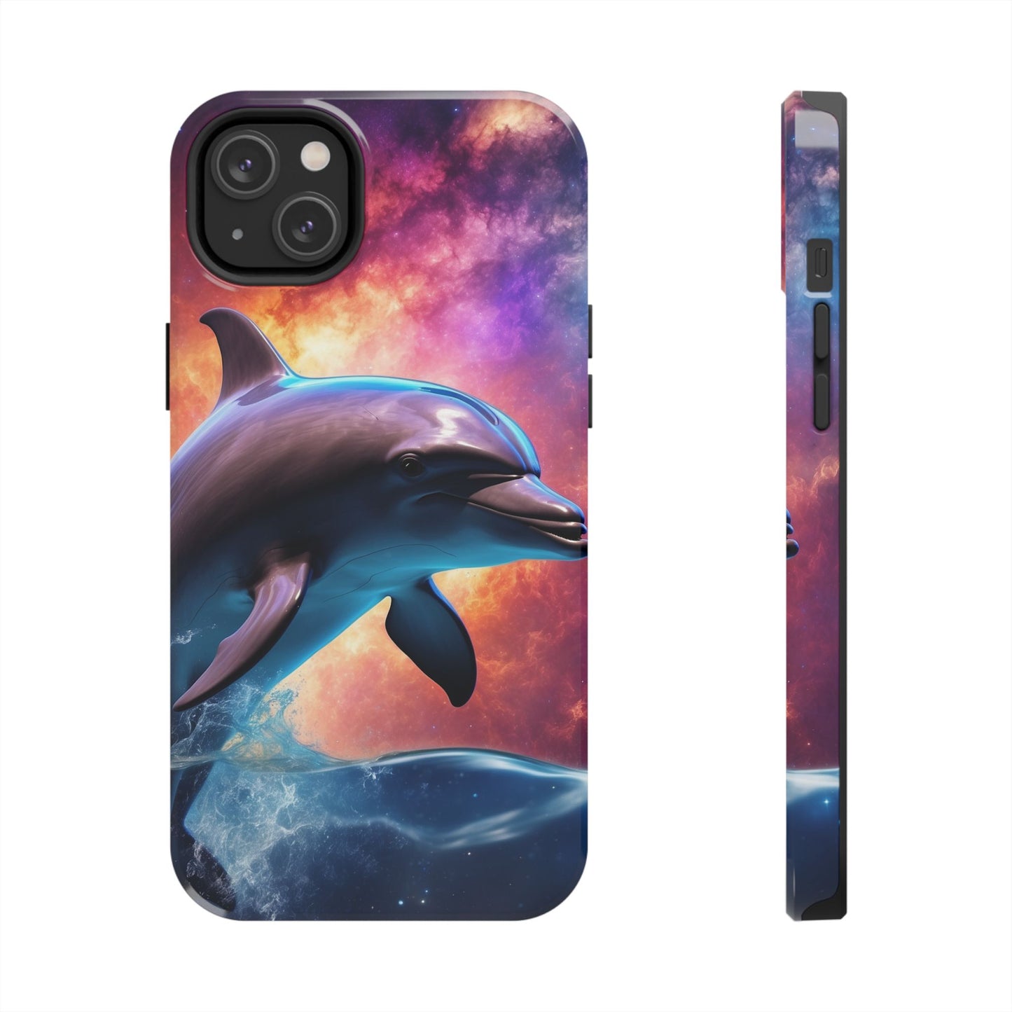 Cosmic Dolphin Galaxy Art - iPhone Case