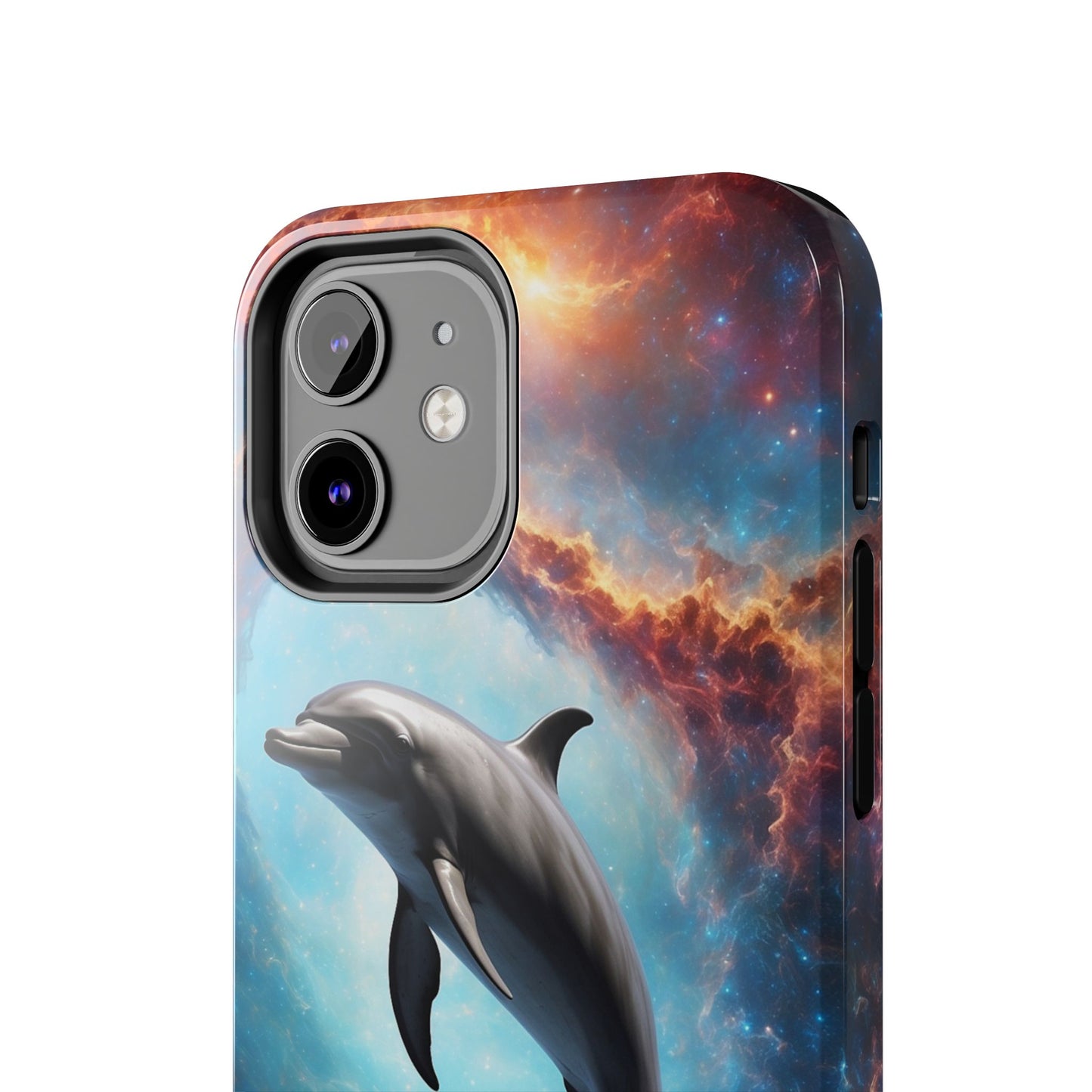 Cosmic Dolphin Space Vibes - iPhone Case