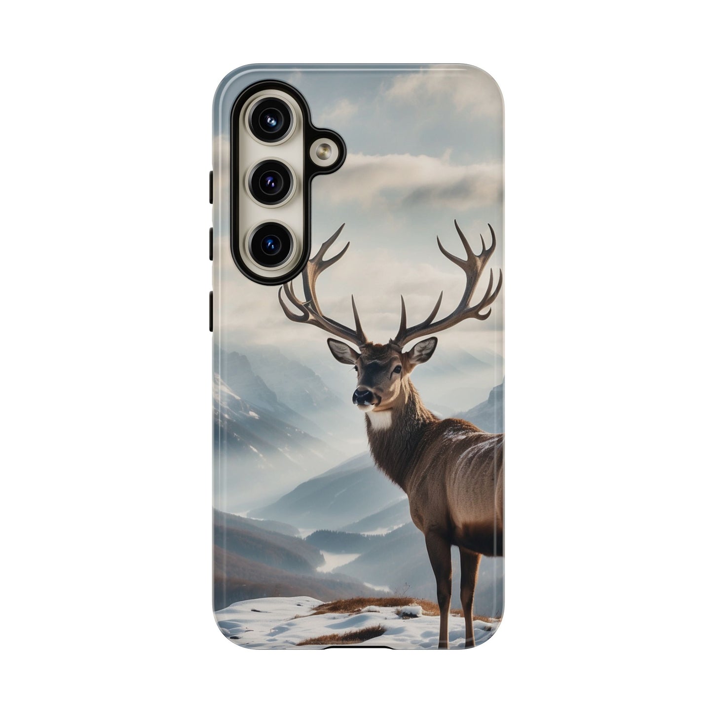 Alpine Majesty: Stag in Snow – Samsung Galaxy Case