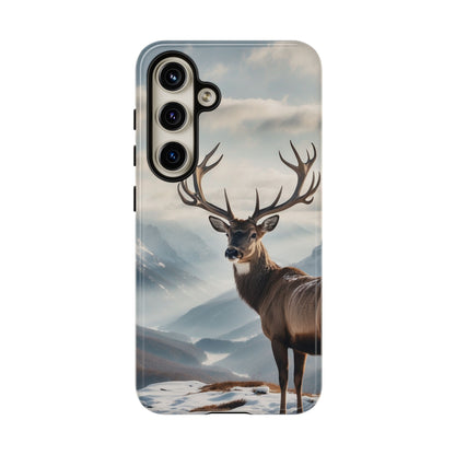 Alpine Majesty: Stag in Snow – Samsung Galaxy Case