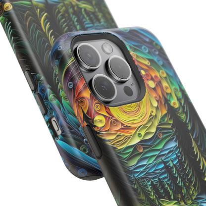 Radiant Forest Sunset MagSafe iPhone Case – Artistic Landscape Design